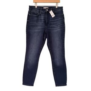 NWT Lauren Conrad Skinny Jeans 10 30x28 Blue Denim High Rise Dark Wash